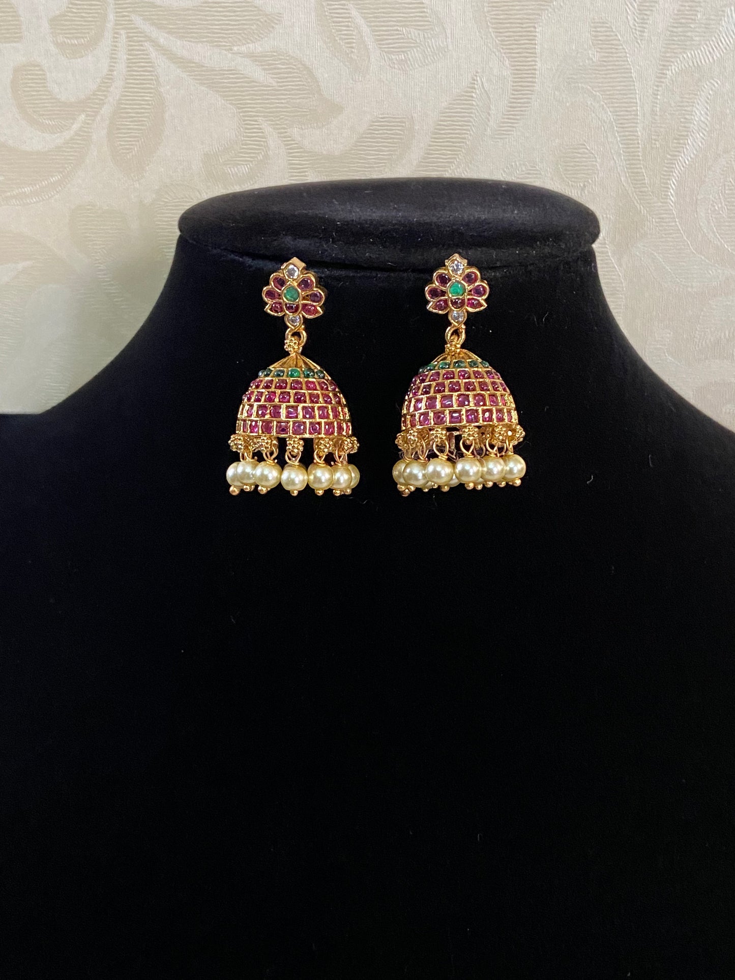 Antique Kemp Jumki Earrings | Indian Traditional Jewelry