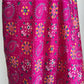Rani Pink Printed Poly Chinnon Dupatta