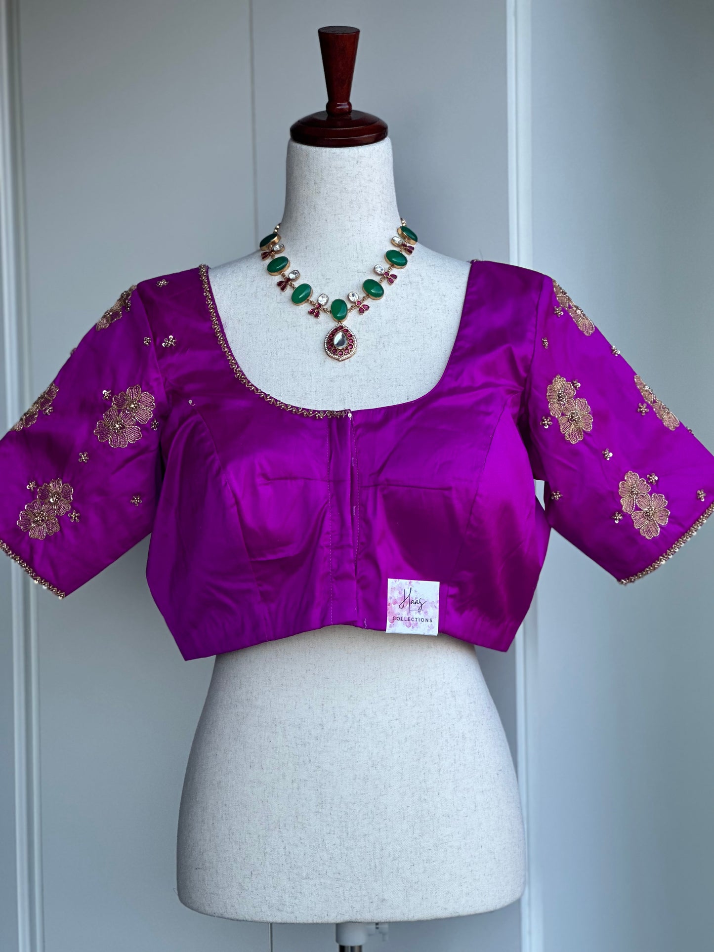 Pure Silk Embroidery Blouse