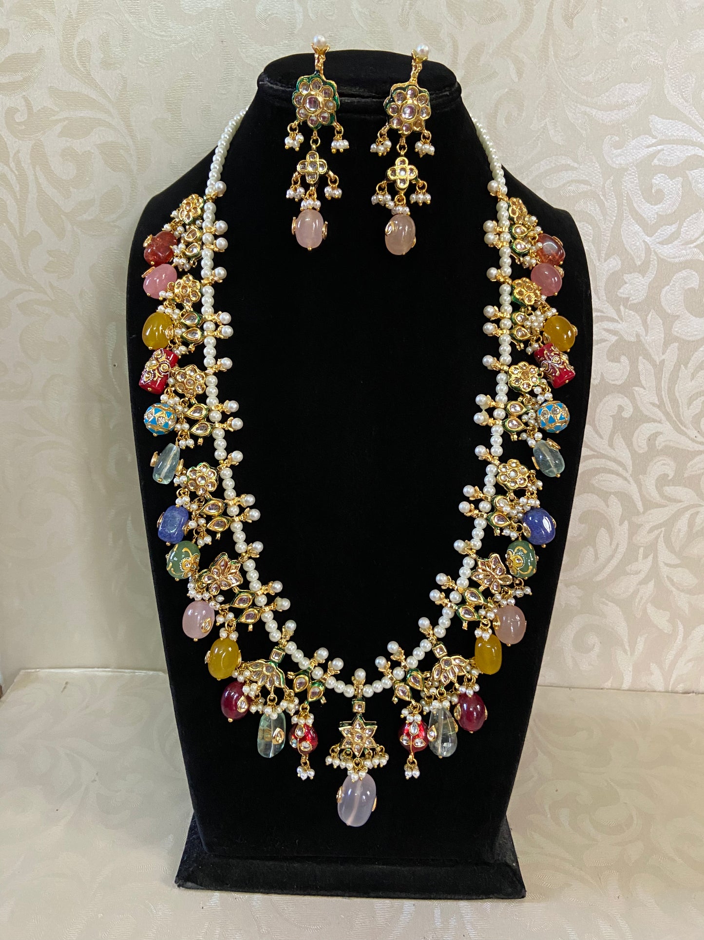 Adorable Multi colour Jaipuri Beads Necklace