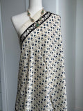 Beige & Blue Modal Silk Dupatta | Hand Block Printed Ajrakh Dupatta