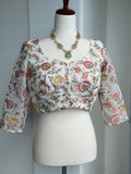 Georgette embroidery Blouse | Embroidery Blouse | Custom Blouse