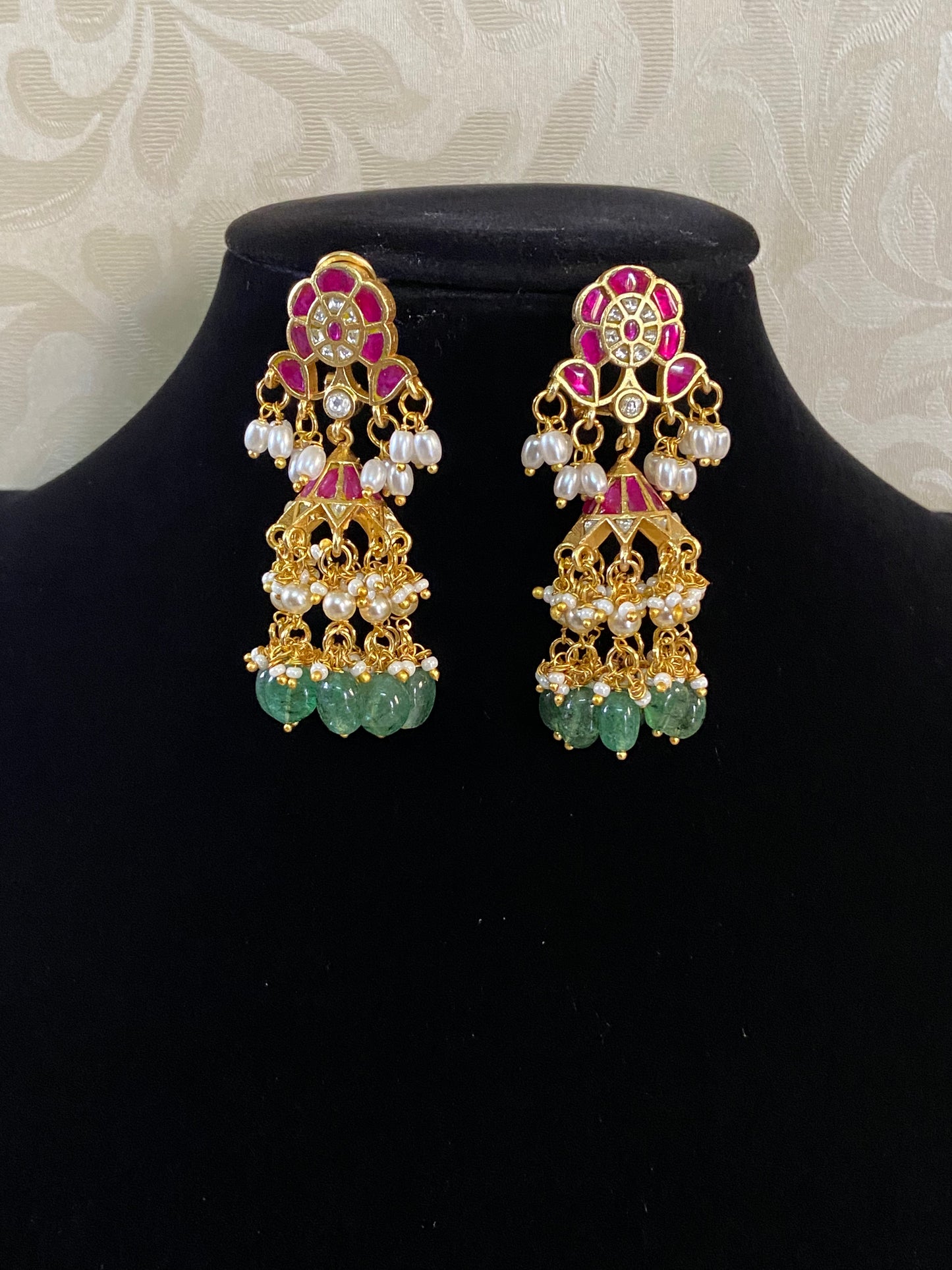 Jadau Kundan Jumki Earrings | Indian Traditional Jewelry In USA