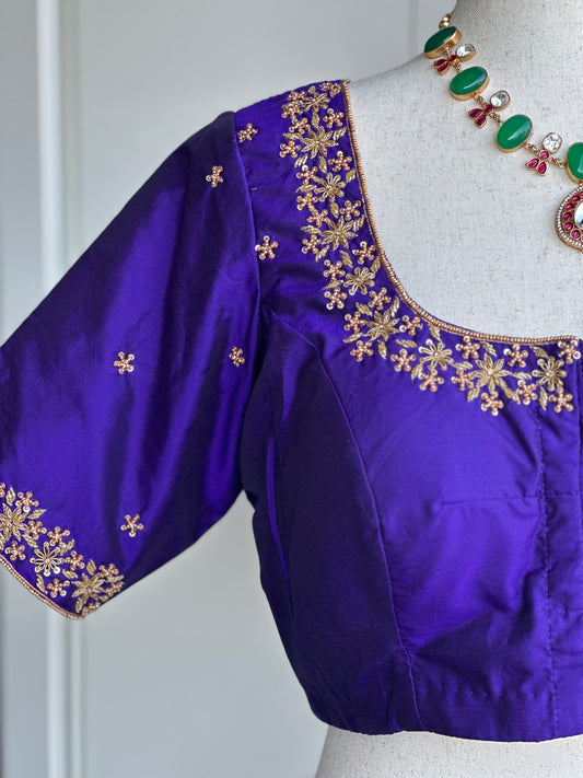 Pure Silk Embroidery Blouse