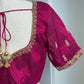 Raw Silk Hand Embroidery Blouse |  Saree Blouses Online
