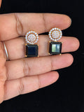 AD Black Studs  | Indian Earrings