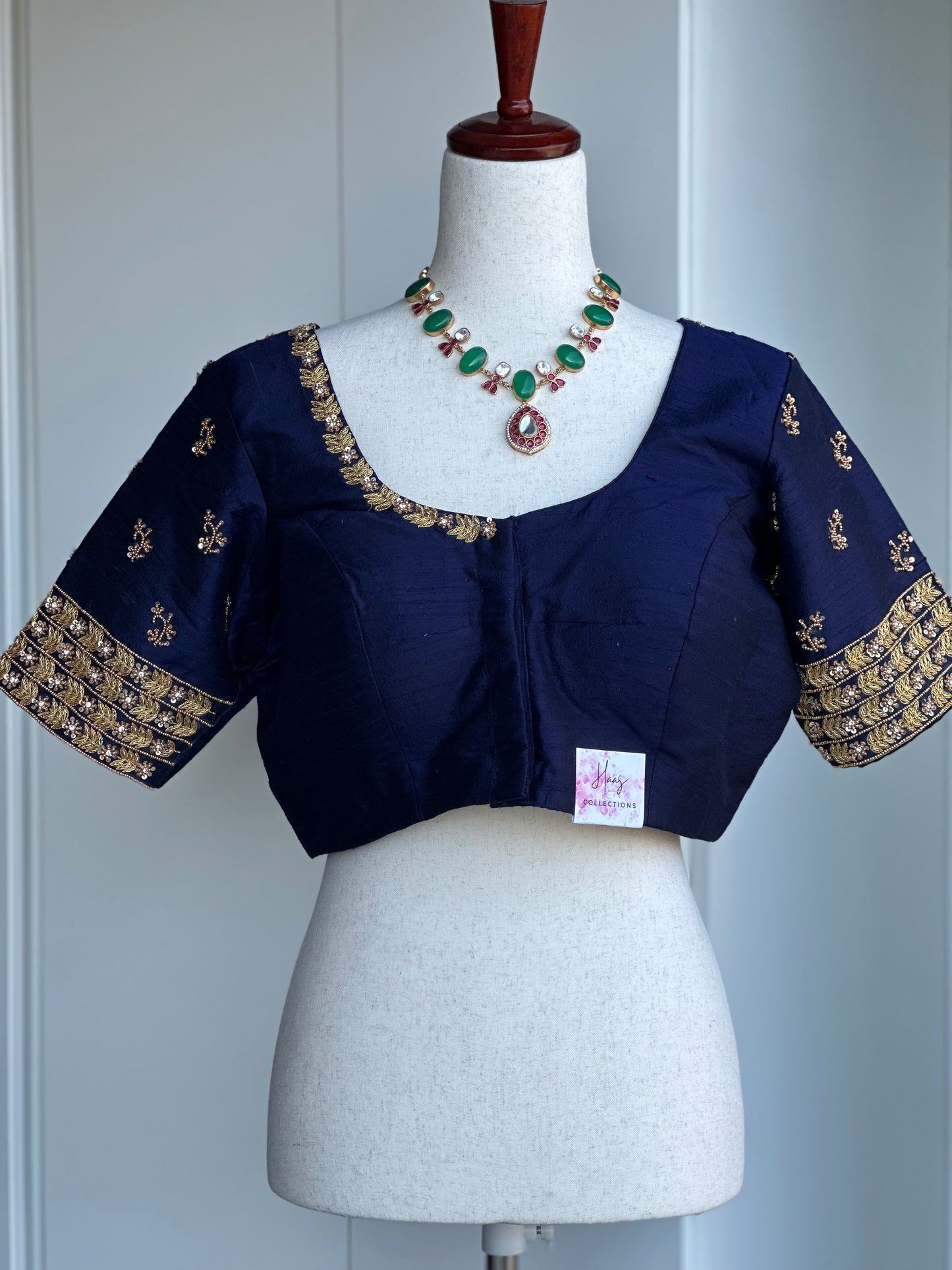 Raw Silk Embroidery Blouse