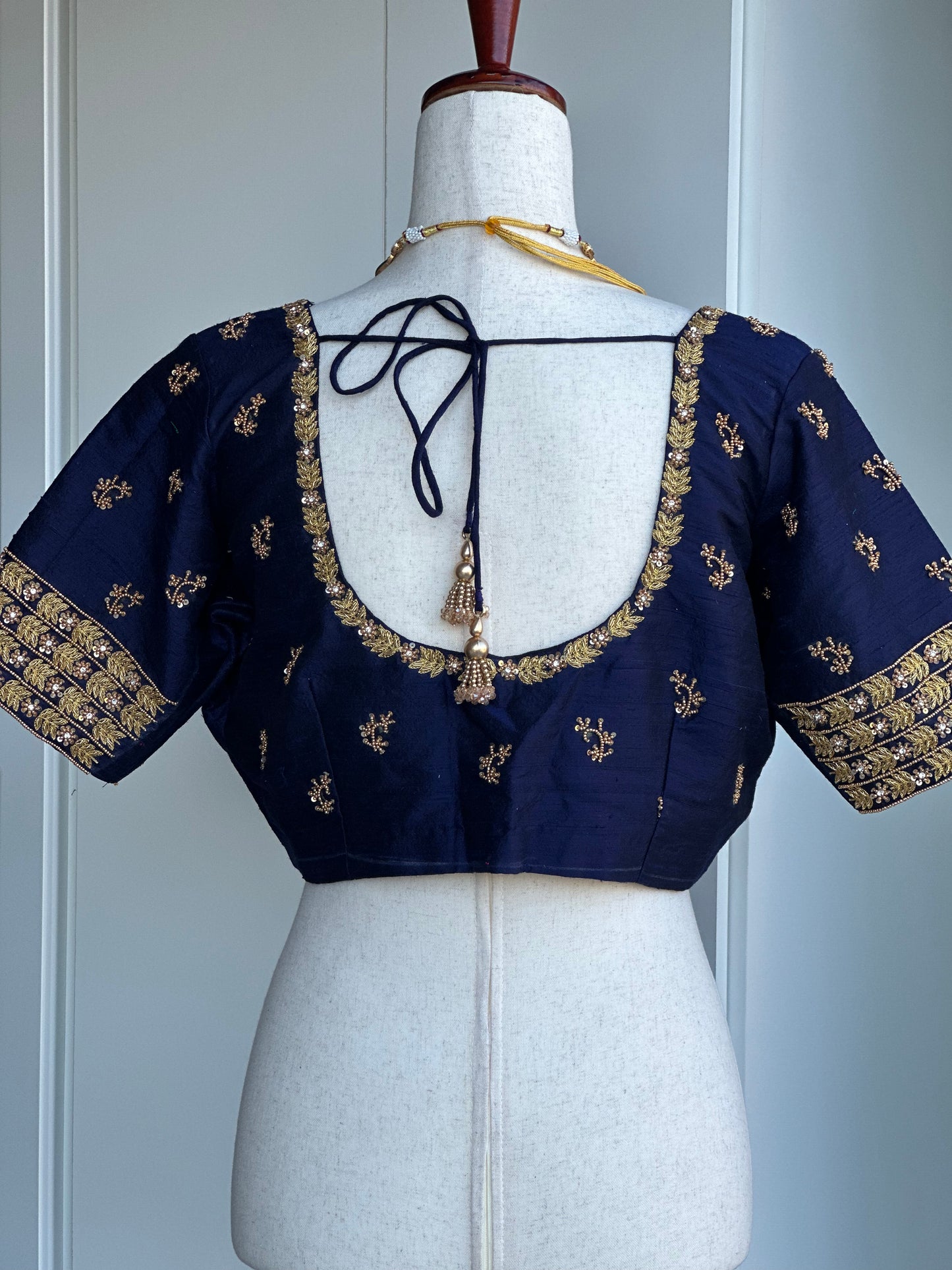 Raw Silk Embroidery Blouse