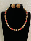 Coral & Pearl Necklace | Latest Indian jewelry