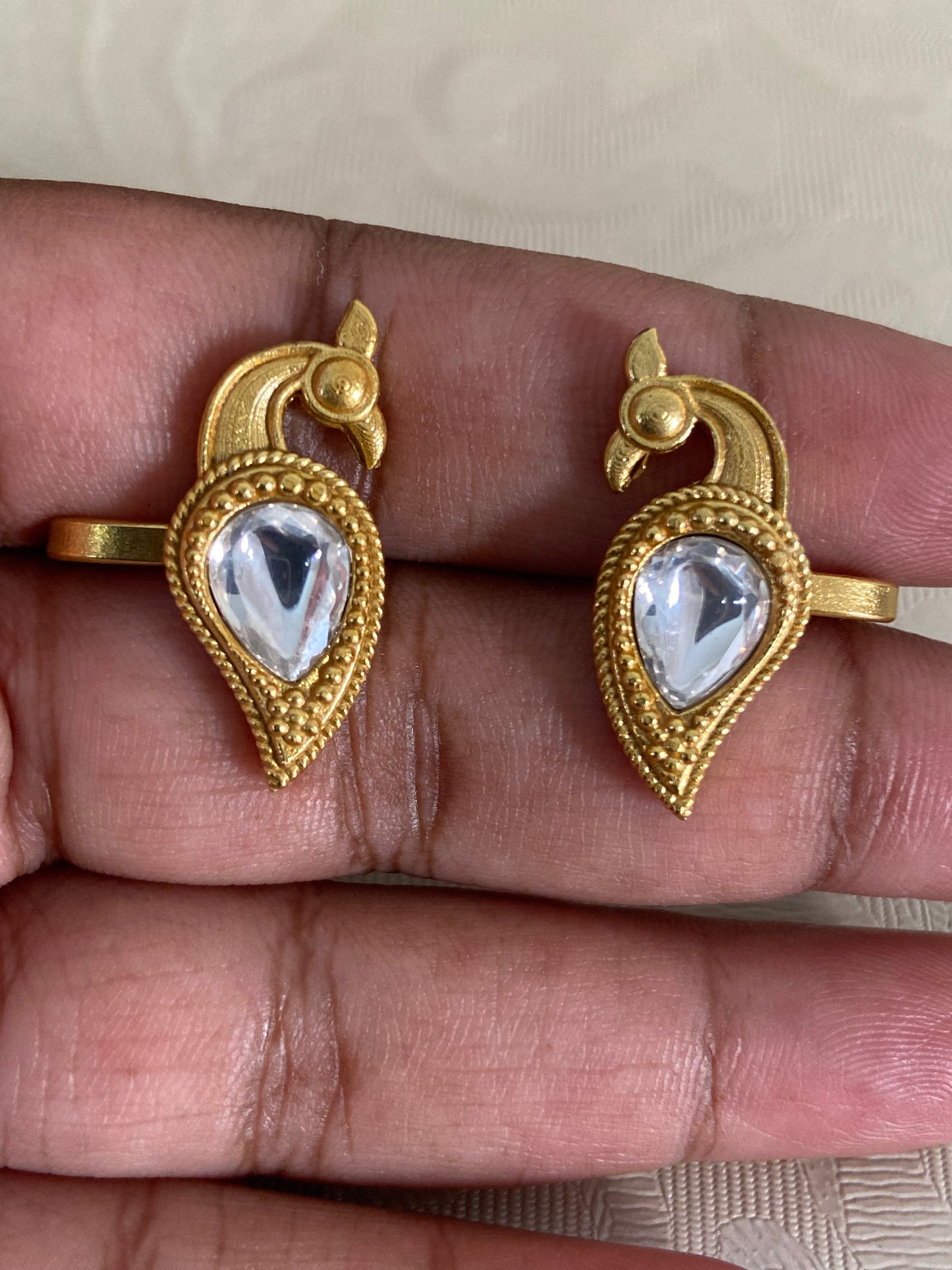 Antique Kundan Peacock Bugadi Studs | Latest Indian Jewelry