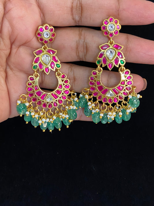 Jadau Kundan Chandbali Earring | Indian Traditional Jewelry In USA | Gift idea