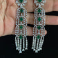 Long Luxurious Earrings | AD Emerald Earrings