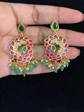 Jadau Kundan Peacock Earrings | Indian Jewelry