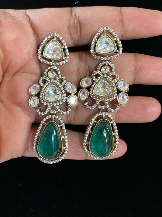 Victorian Doublet Drop Earrings| Indian jewelry in USA