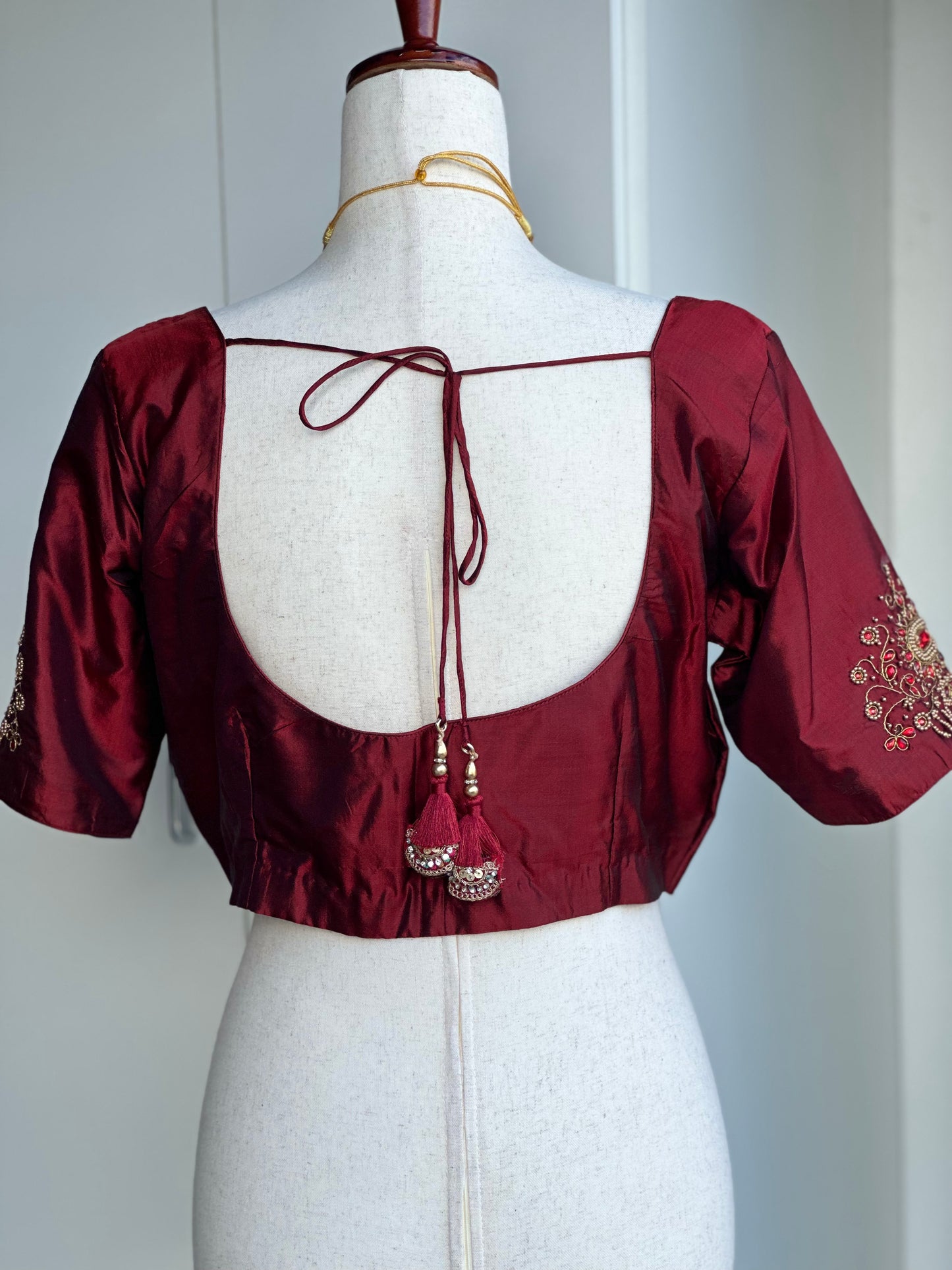 Pure Silk Embroidery Blouse