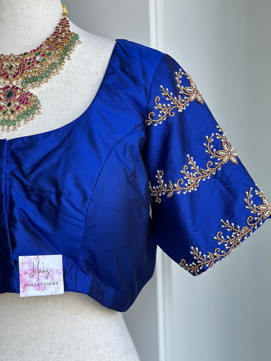 Embroidery Blouse| Blue embroidery blouse | Saree blouses in USA