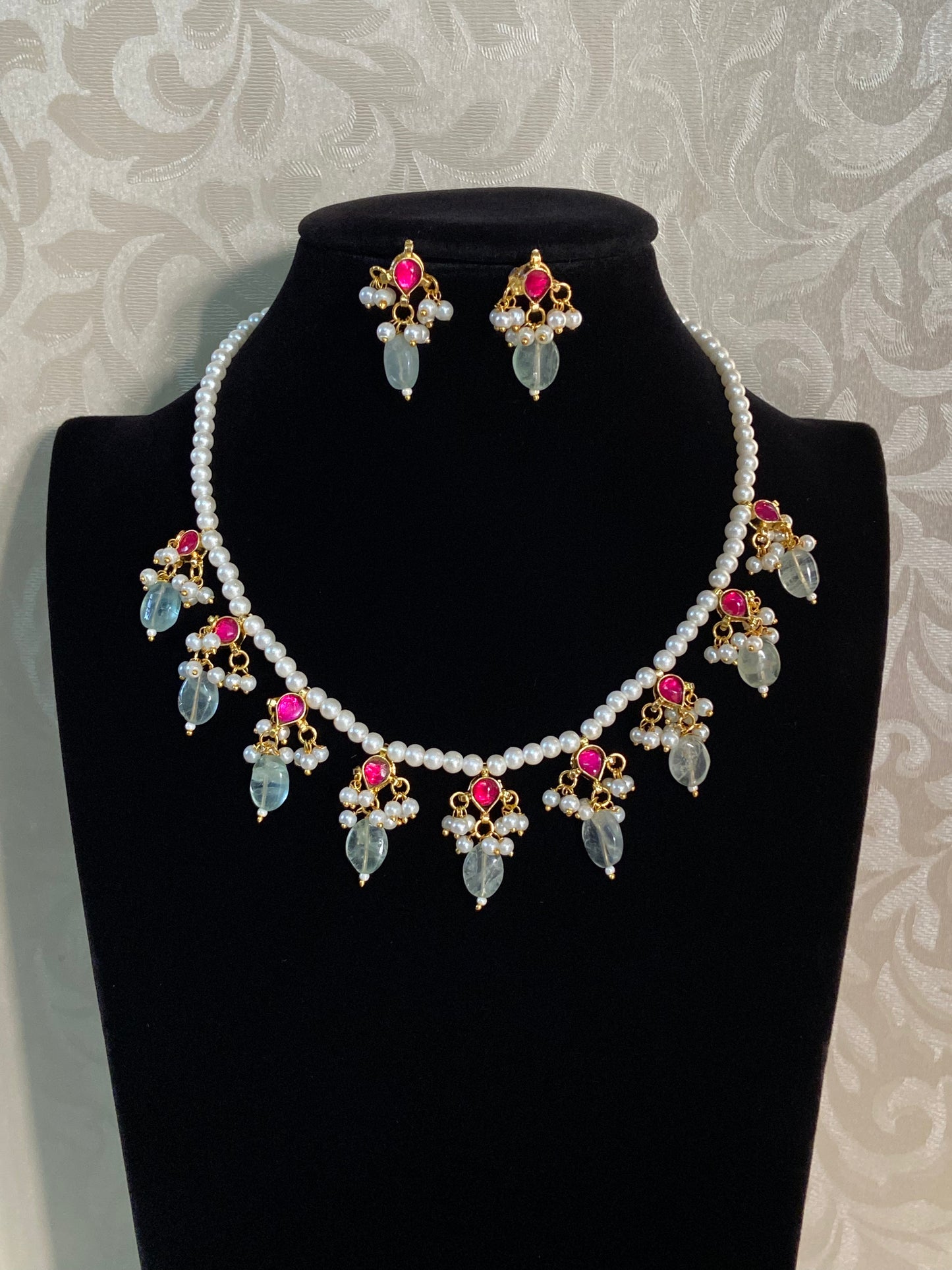 Jadau Kundan Pearl Necklace | Trendy Simple Jadau& Pearl  Mala Necklace