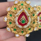 Gold & Moissanite Kundan Studs | Floral Earrings