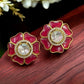 Moissanite Floral Studs | Indian Earrings