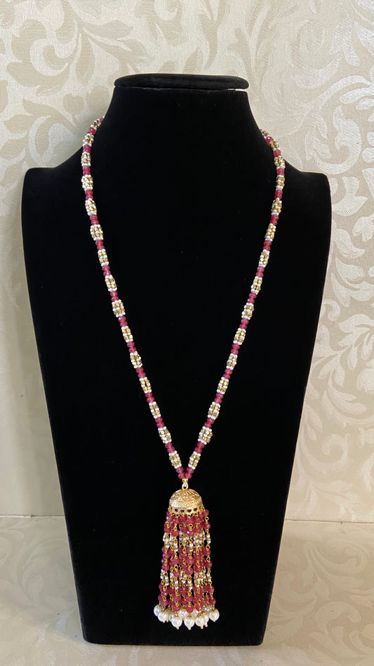 Jumka Tassel Pendant Beads Necklace | Indian Jewelry