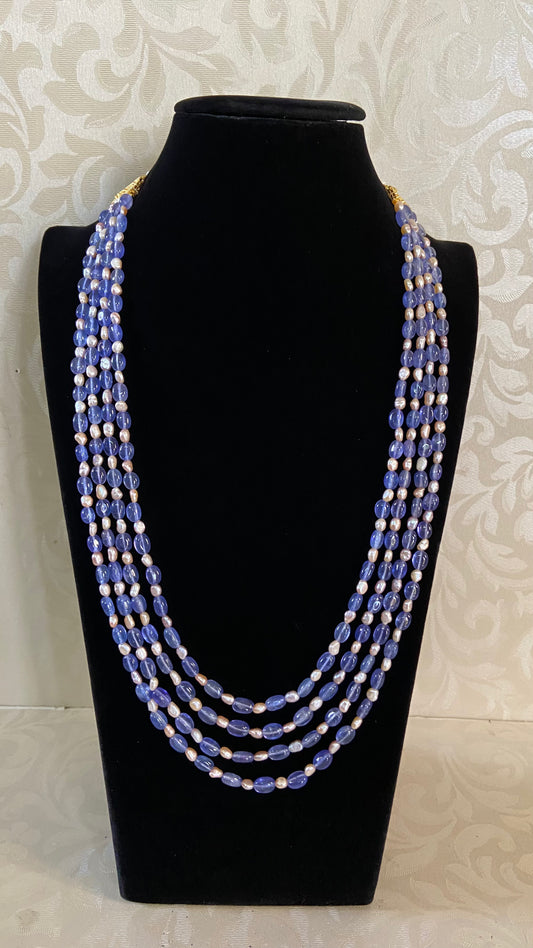 OnyxBeads & Pearl Mala Necklace  | South Indian Jewelry | Gift Idea