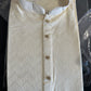 Cream Ikat Patterned Kurta