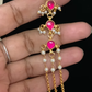 Triple Layer Pearl & Kundan Necklace With Earrings |  Indian Necklace