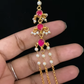 Triple Layer Pearl & Kundan Necklace With Earrings |  Indian Necklace