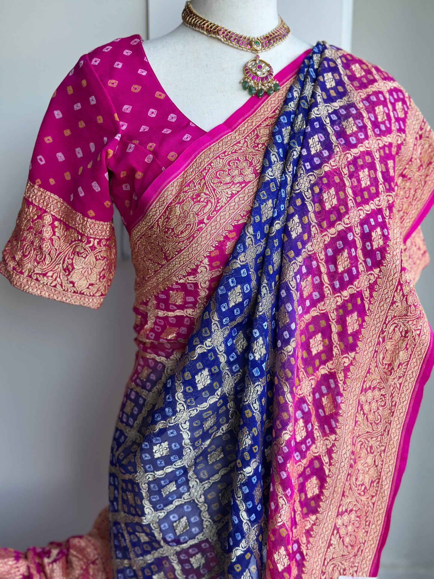 Bandini Banaras Georgette Saree | Party Wear Saree | Gift Saree