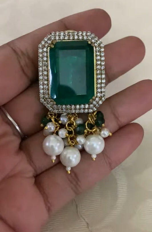 Doublet Kundan Pendant Pearl Mala |Victorian Pendant Pearl Necklace