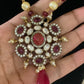 AD Victorian Pendant Pearl Nacklace With Earrings | Indian Traditional Jewelry