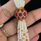 Kundan Beads Pearl Necklace | Moti Mala Necklace