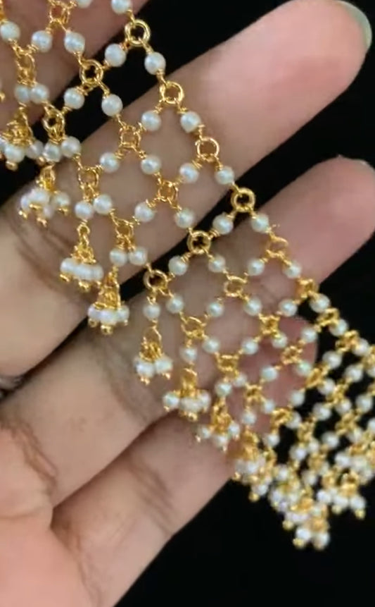 Pearl Jalli  Necklace | Traditional Moti Necklace