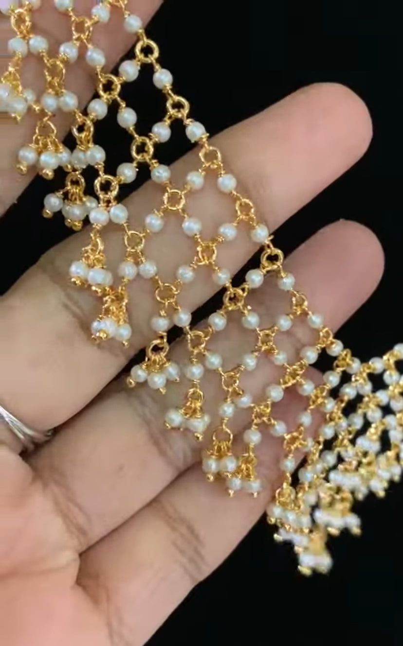 Pearl Jalli  Necklace | Traditional Moti Necklace