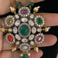AD Victorian Pendant Pearl Nacklace With Earrings | Indian Traditional Jewelry
