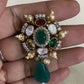 AD Victorian Pendant Pearl Nacklace With Earrings | Indian Traditional Jewelry