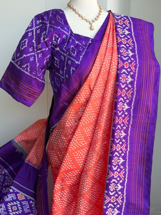 Ikkat Handloom Sarees | Traditional Indian Saree | Light Weight Saree