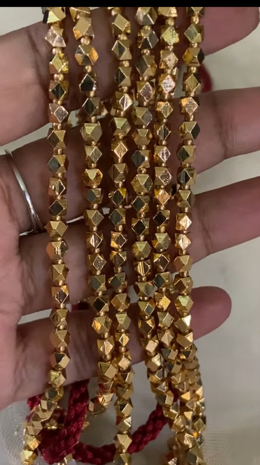 3 Layers Golden Beads Necklace With studs | Indian Necklace