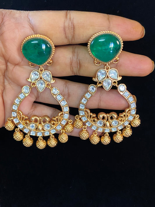 Polki Kundan Earrings | Indian Jewelry