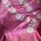 Floral Embroidery Premium Tussar Silk Saree | Partywear Saree | Sarees in USA