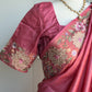Floral Embroidery Premium Tussar Silk Saree | Partywear Saree | Sarees in USA