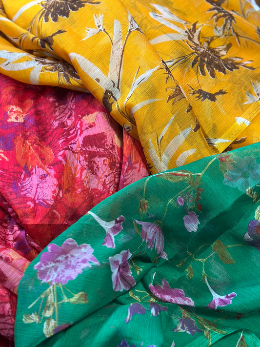 Simple Lightweight Chiffon Sarees | Fancy Saree