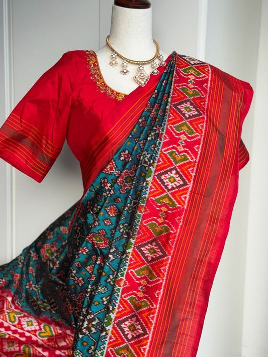 Handloom Ikkat Saree | Traditional Indian Saree | light weight silk sarees