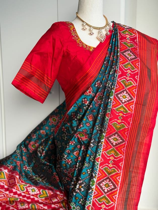 Handloom Ikkat Saree | Traditional Indian Saree | light weight silk sarees