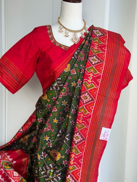 Handloom Ikkat patola Saree | Traditional Indian Saree | light weight silk sarees