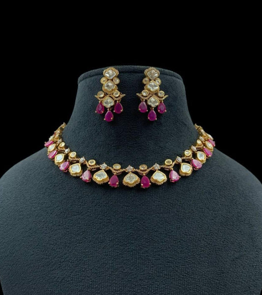 Moissanite Polki Kemp Necklace | Indian Necklace In USA