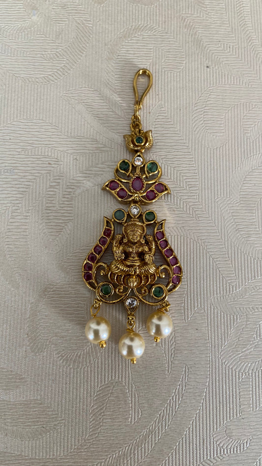 AD Kemp Lakshmi Maang Tikka | South Indian Jewelry In USA