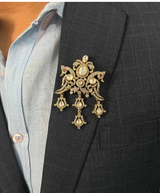 Victorian AD  Peacock Brooch |  Multipurpose Brooch Pin