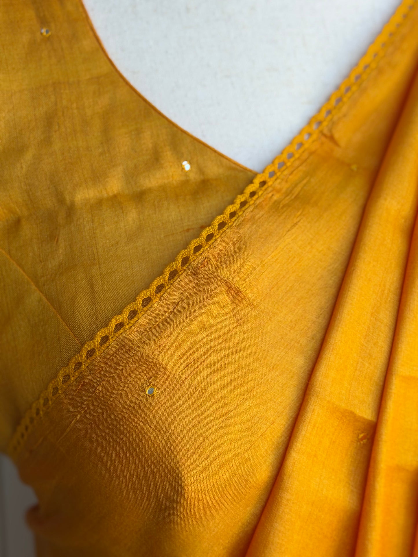 Tussar Designer Pallu Saree |  Party wear saree | Hand Embroidery Sarees in USA