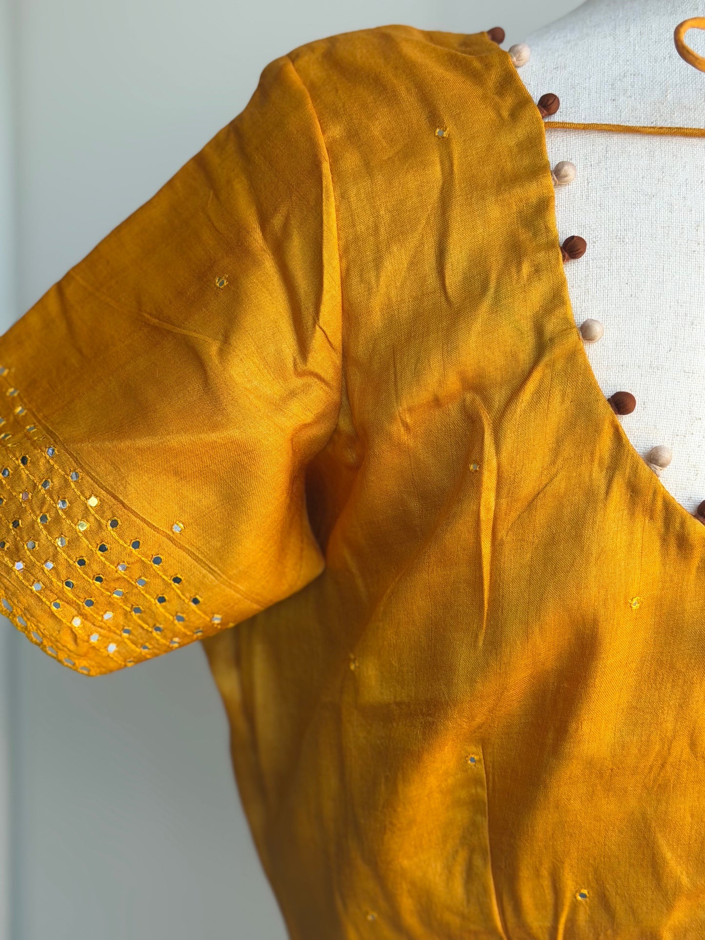 Tussar Designer Pallu Saree |  Party wear saree | Hand Embroidery Sarees in USA